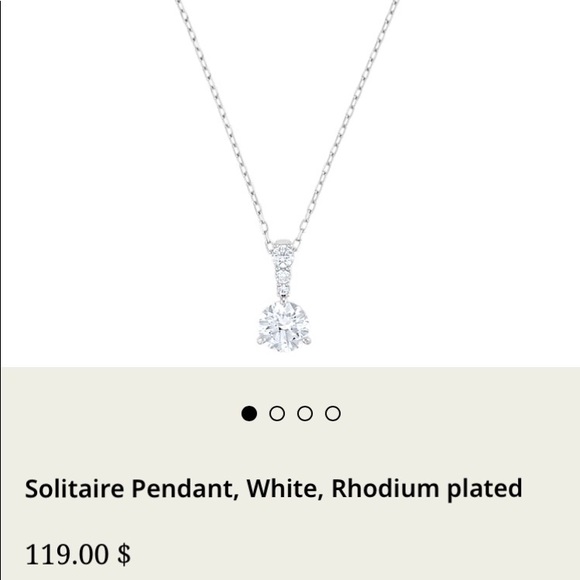 Swarovski crystal pendant necklace silver NWT - Picture 3 of 5